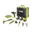 Ryobi Akku-Heimwerker-Set mit Bohrschrauber, Hammer und weiterem Werkzeug
