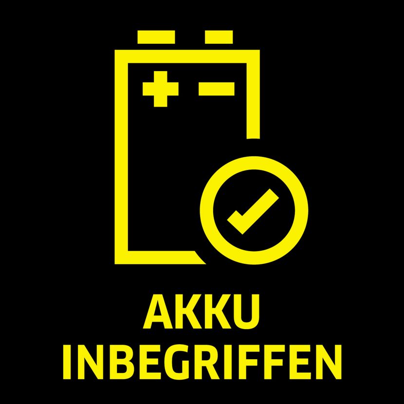Akku inklusive Symbol