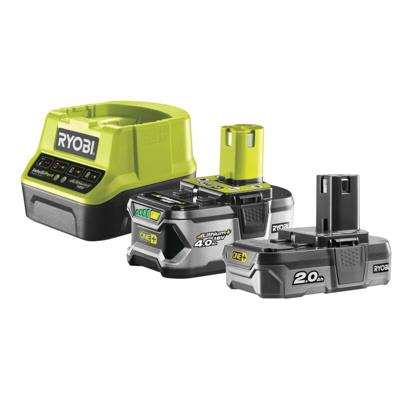 Ryobi Ladegerät und zwei Akkus