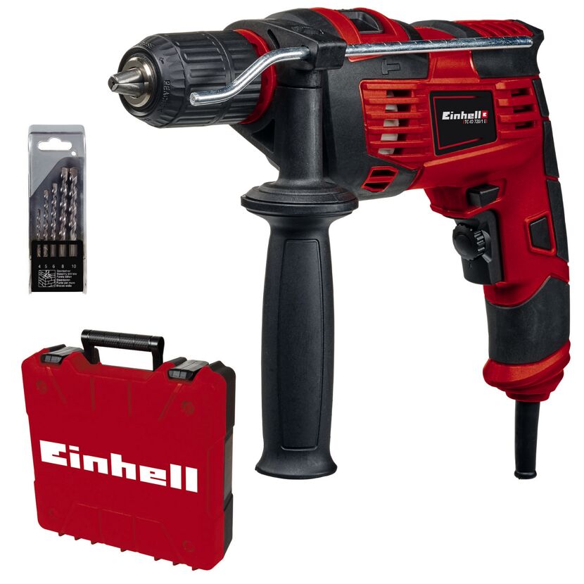 Einhell Schlagbohrer TC-ID 720/1 E Kit mit Koffer und Bohrern
