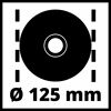 Scheibe mit 125 mm Durchmesser