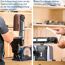 Person schleift Holz mit einem Bandschleifer