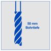Bohrer mit 50 mm Bohrlochtiefe