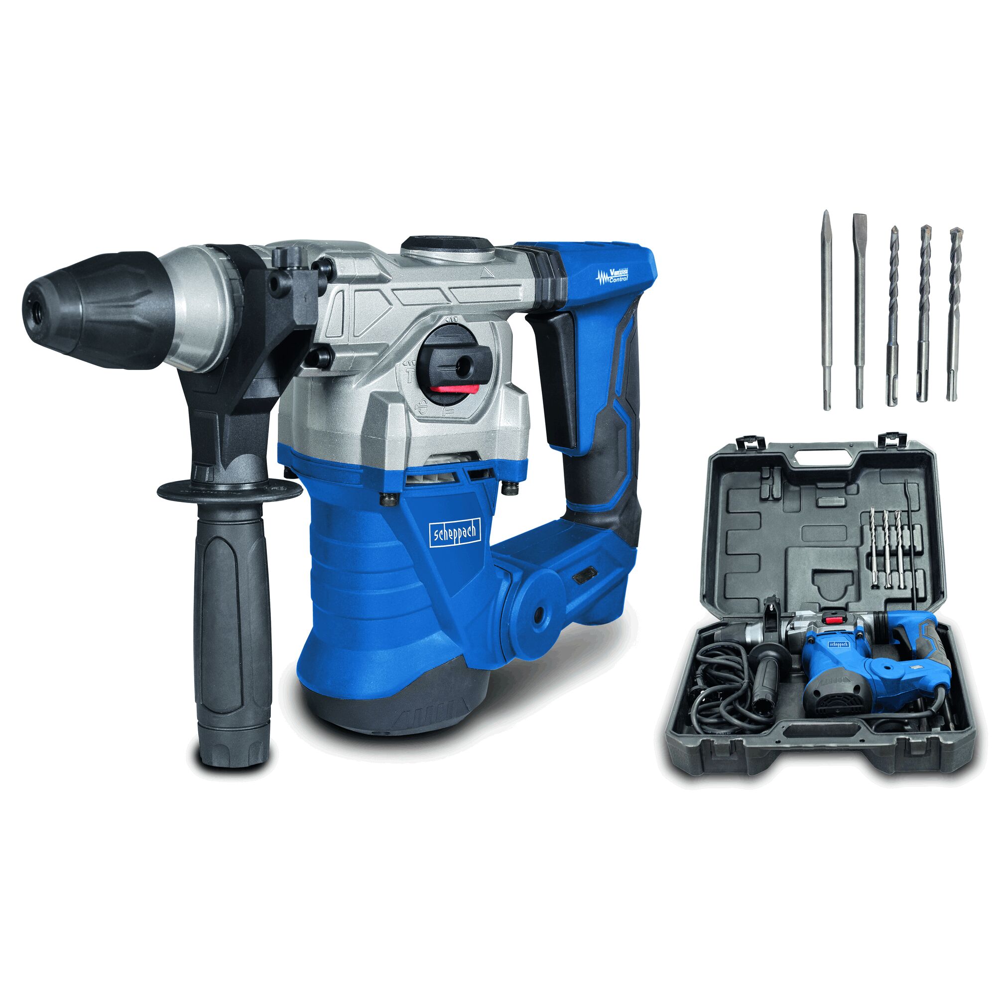 Bohrhammer DH1300Plus von Scheppach mit Zubehör und Koffer