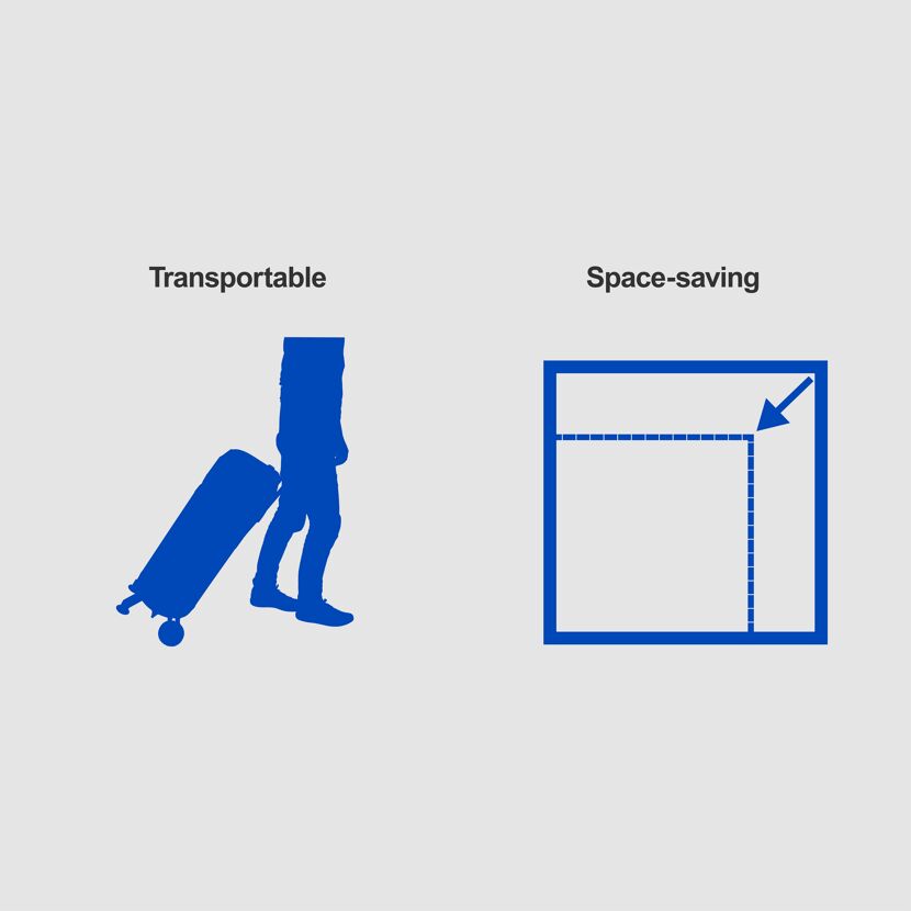 Transportabler und platzsparender Kompressor