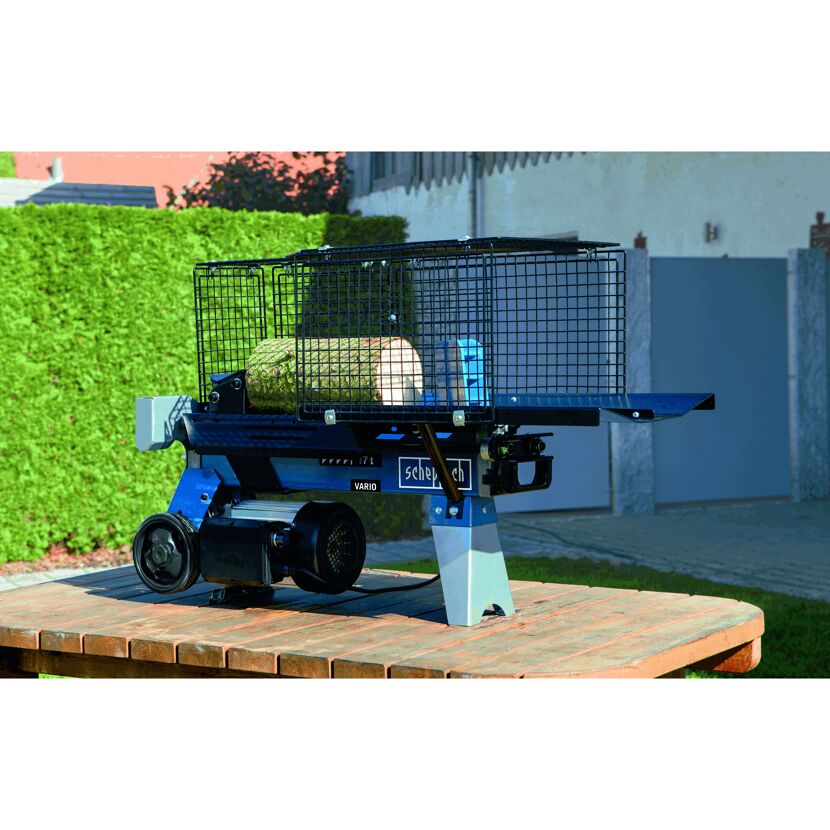 Scheppach Holzspalter HL760L mit Holzscheit