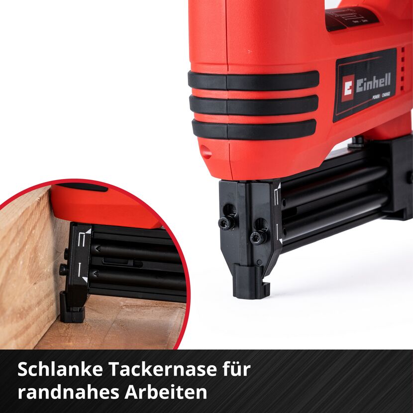 Einhell Akku-Tacker TE-CN 18 Li beim Tackern