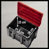 Schwarzer Systemkoffer E-Case M geöffnet