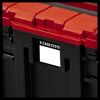 Schwarzer Systemkoffer E-Case M mit rotem Deckel
