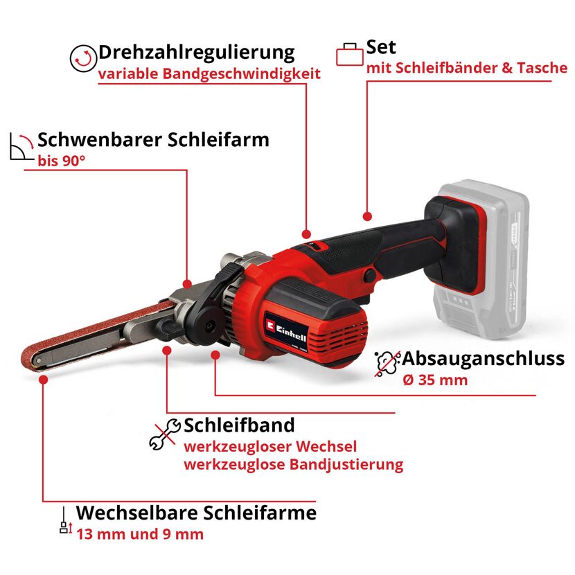 Einhell Akku-Bandschleifer