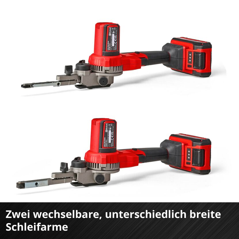 Zwei Akku-Bandfeilen TE-BF 18 Li von Einhell