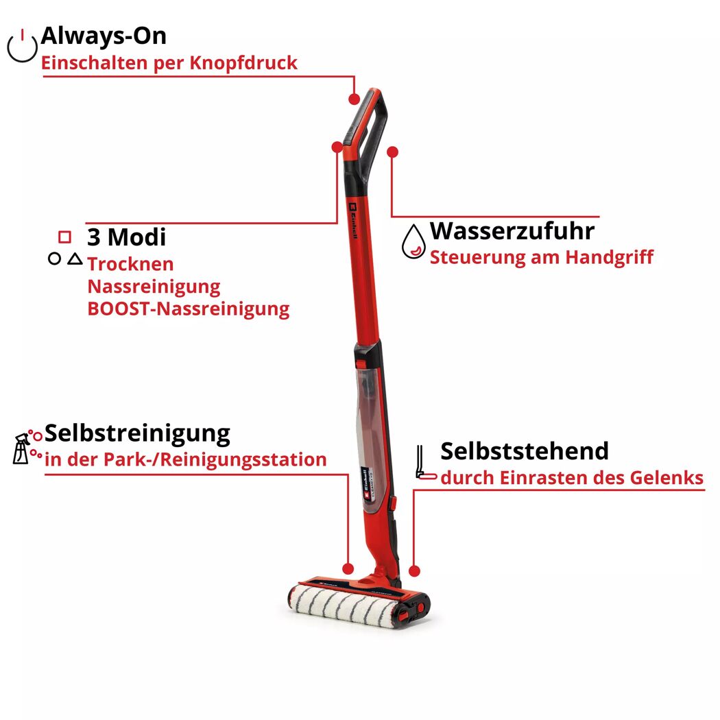 Akku-Hartbodenreiniger 'Cleanexxo' 18 V ohne Akku und Ladegerät