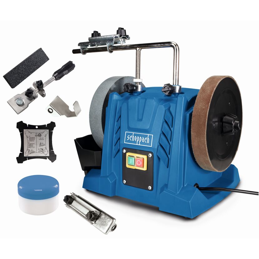 Blaue Schleifmaschine Scheppach Tiger