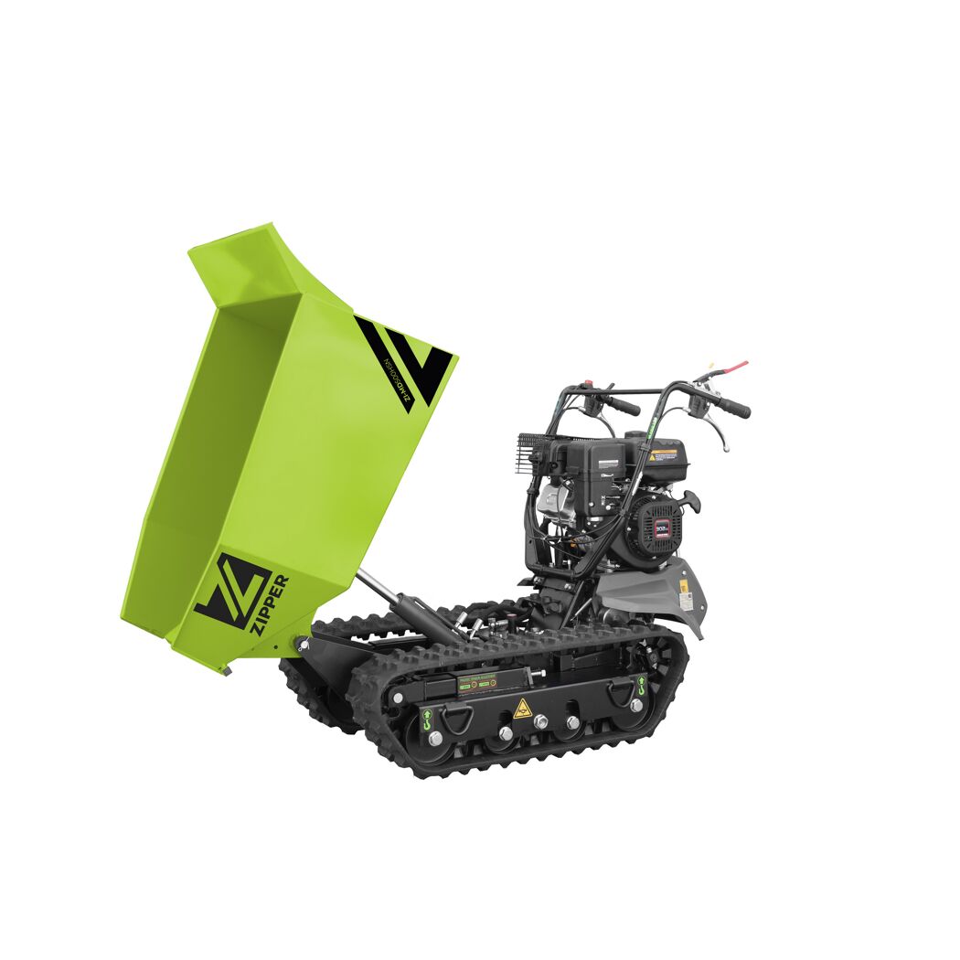 Grüner Minidumper mit Raupen
