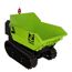 Grüner Minidumper mit Raupen