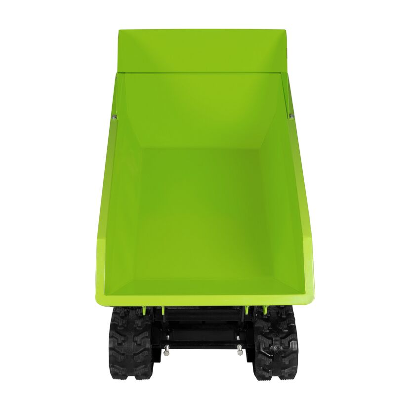 Leerer grüner Elektrodumper von hinten