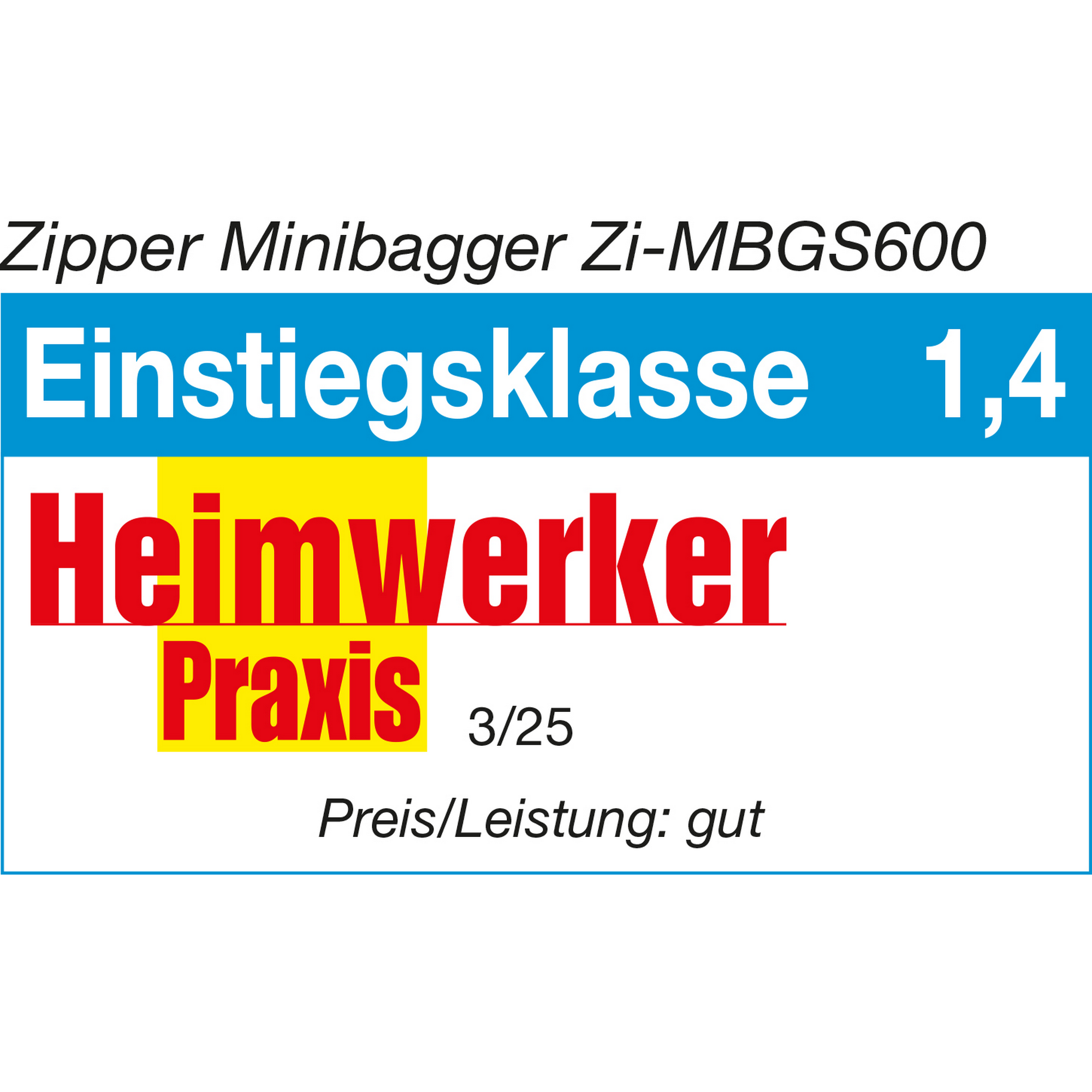 Mini-Bagger Set 'ZI-MBGS600' 6,3 kW