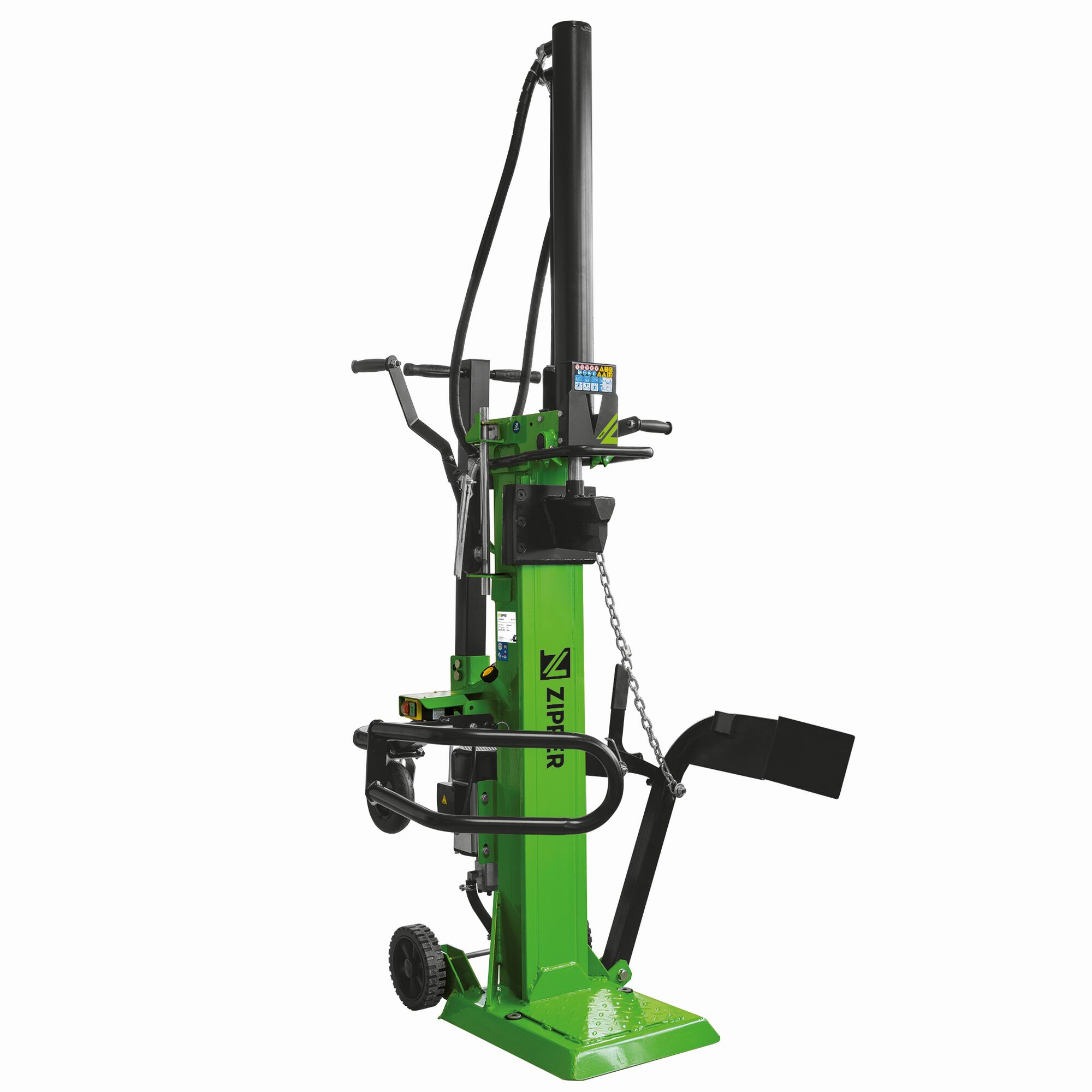 Grüner hydraulischer Holzspalter