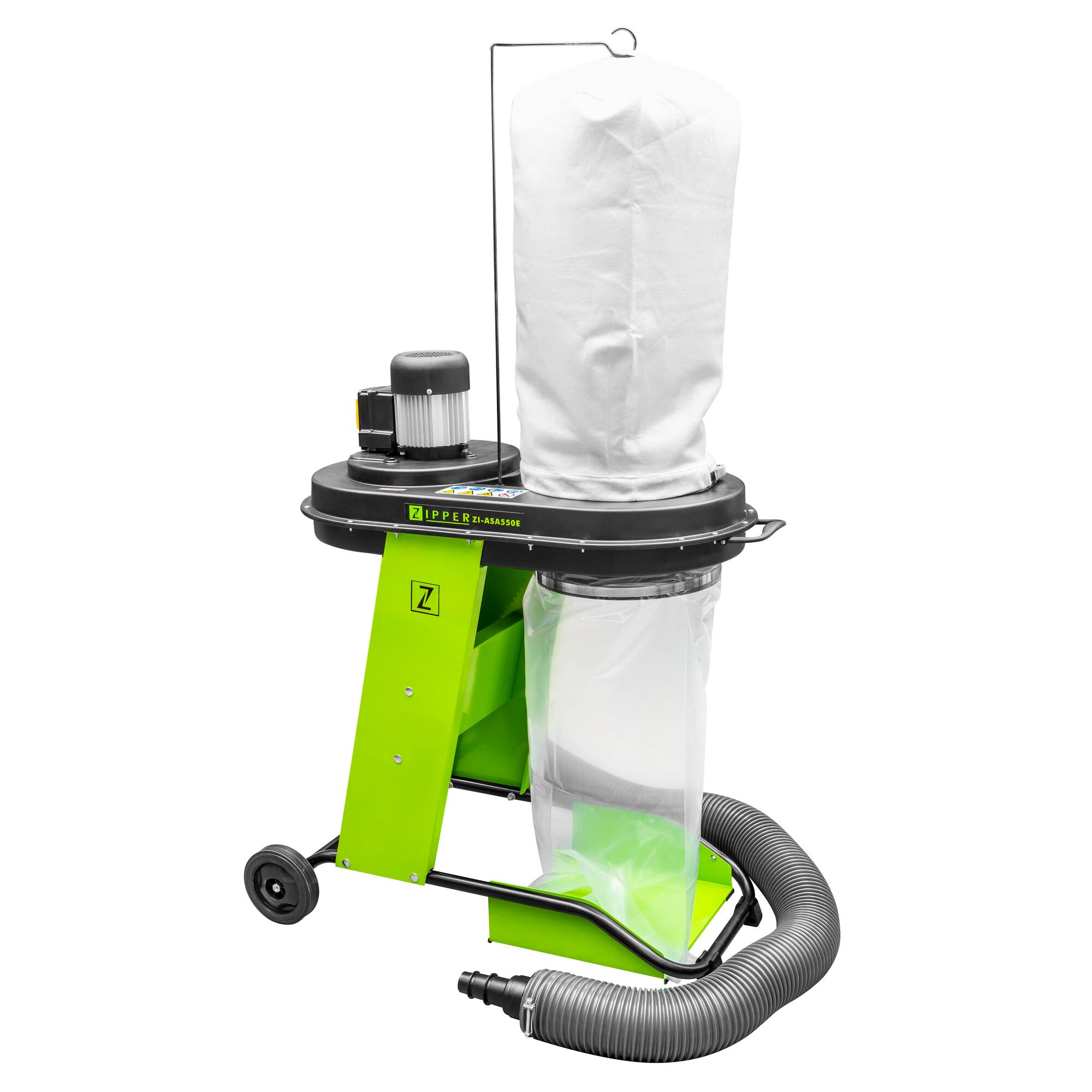 Absauganlage mit angeschlossener Absaughaube