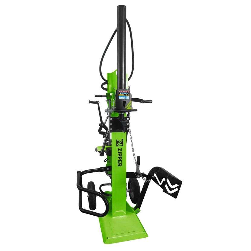 Grüner Holzspalter mit Hydraulik