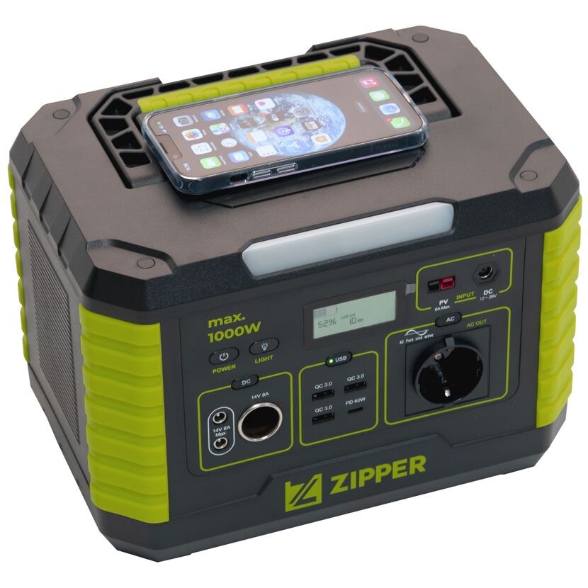 Mobile Powerstation mit Smartphone