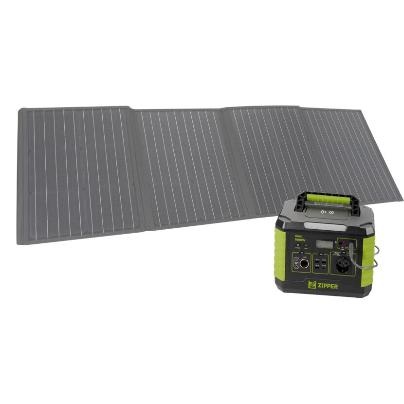 Solarpanel und Powerstation