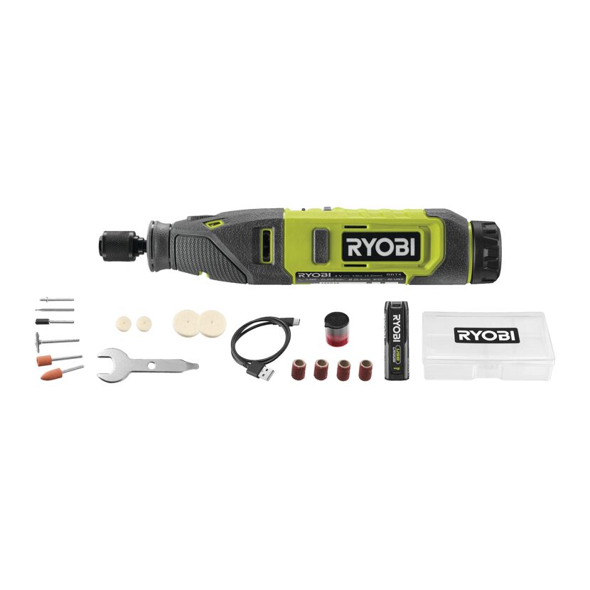 RYOBI Akku-Rotationswerkzeug mit Zubehör