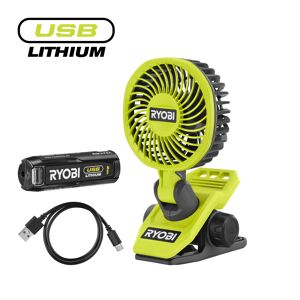 Akku-Clip-Ventilator 'USB-Lithium' 8,7 x 25,3 x 16,6 cm 4 V mit Akku und Ladekabel