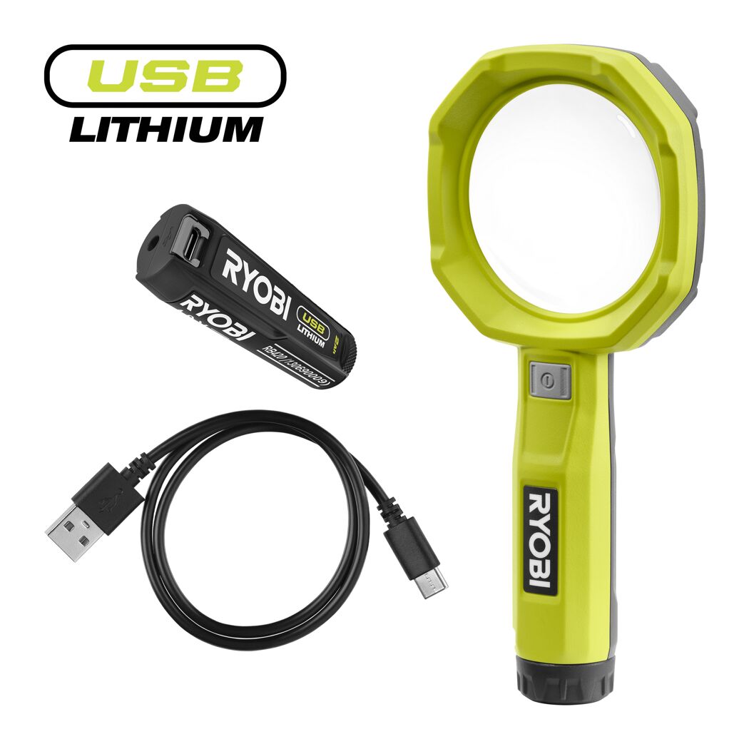 RYOBI Akku-Lupenleuchte mit Ladekabel