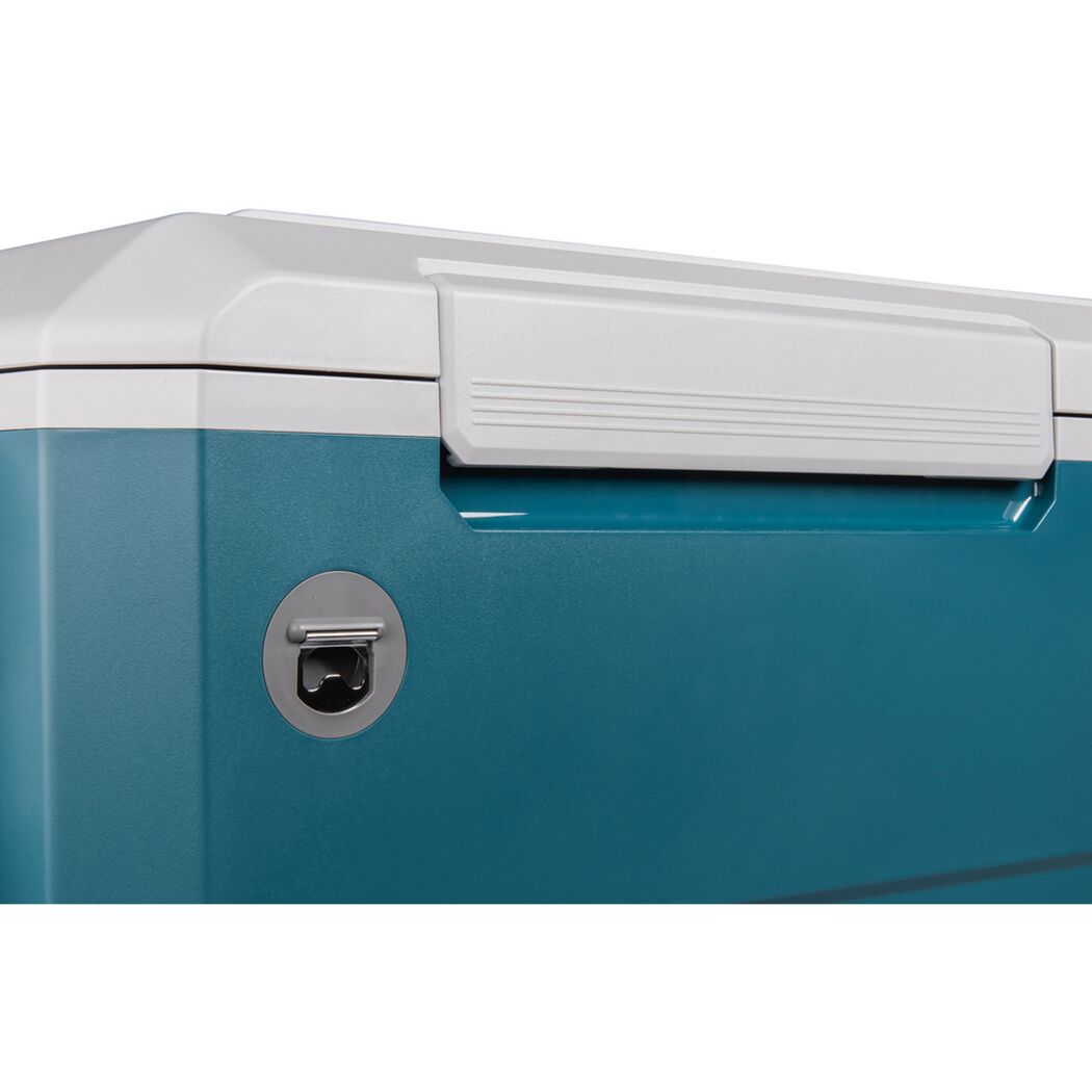 Blaue Kühlbox mit Flaschenöffner