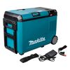 Blaue Makita Kühlbox mit Zubehör