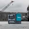 Akku-Mikrowelle auf Baustelle
