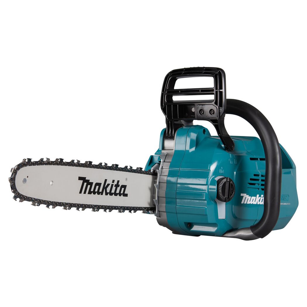 Blaue Kettensäge von Makita