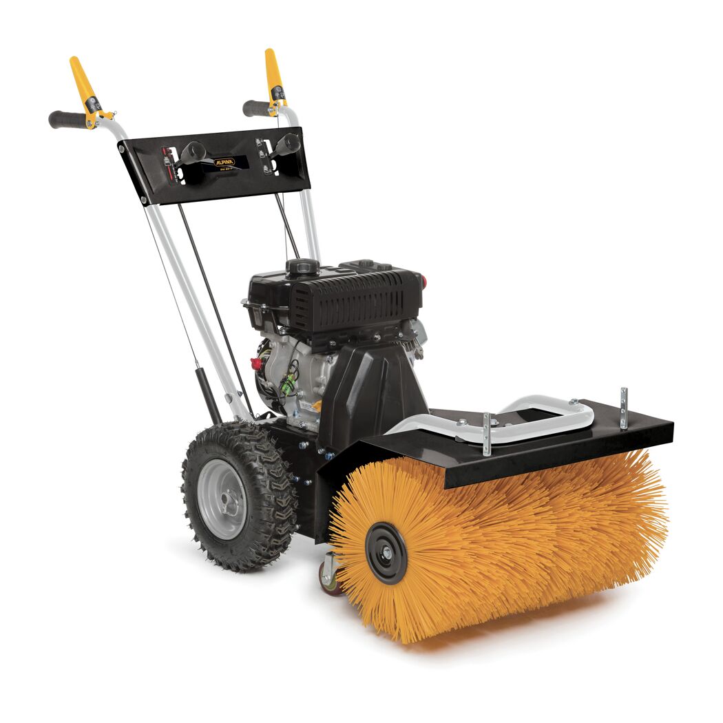 Benzin-Kehrmaschine mit rotierender Bürste