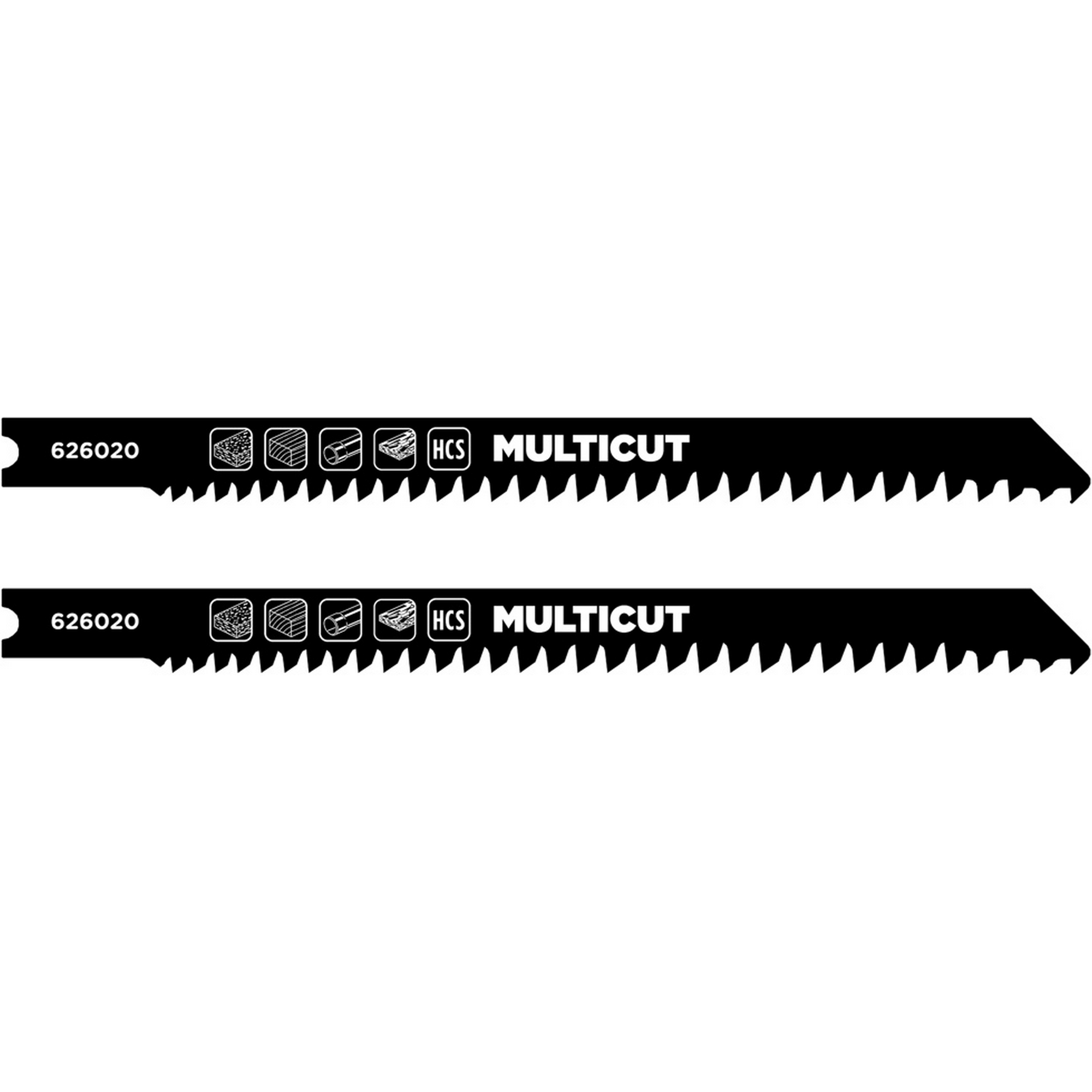HCS-Stichsägeblatt-Set mit U-Schaft 105 mm 2-teilig