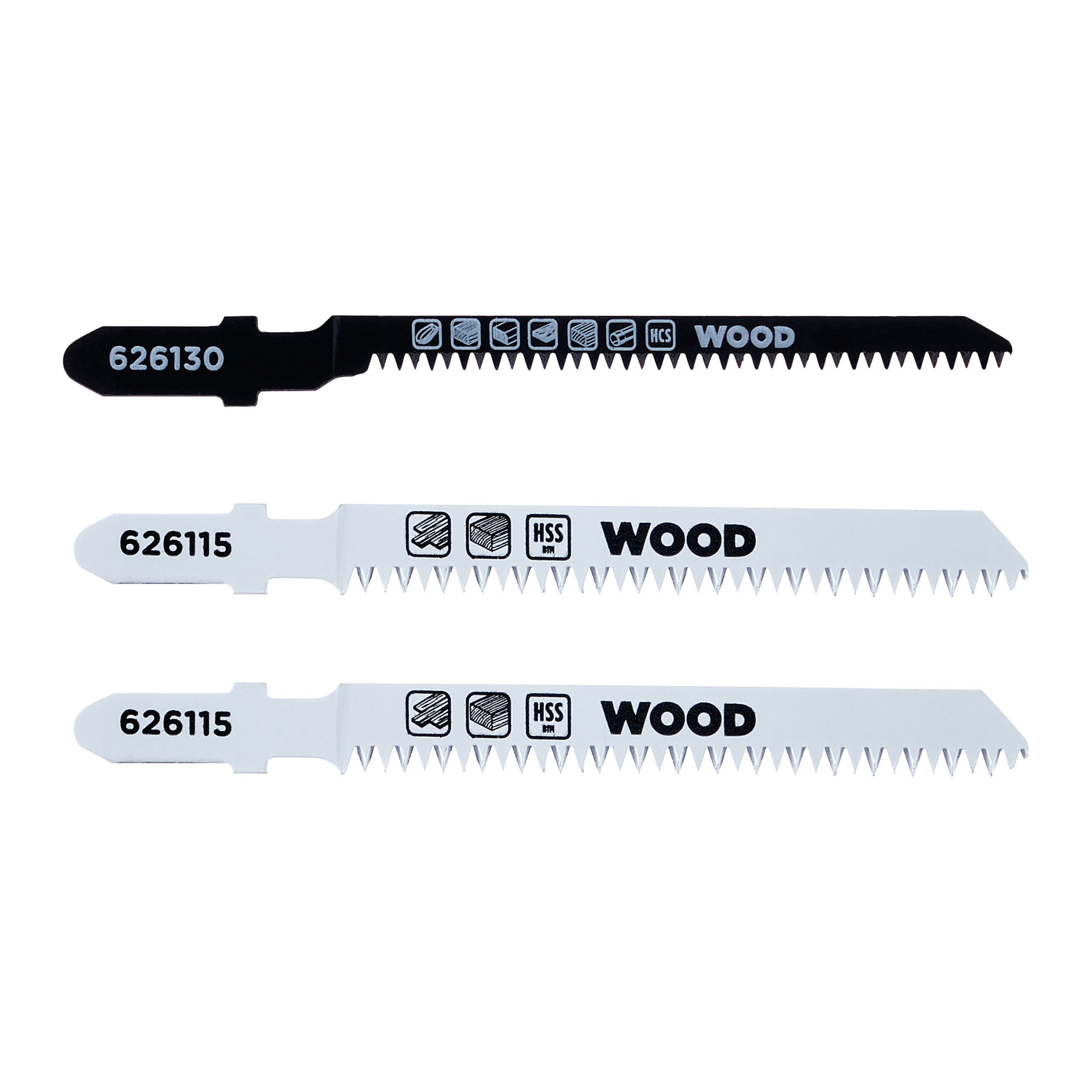 Bimetall-Stichsägeblatt-Set mit T-Schaft 83 mm 3-teilig