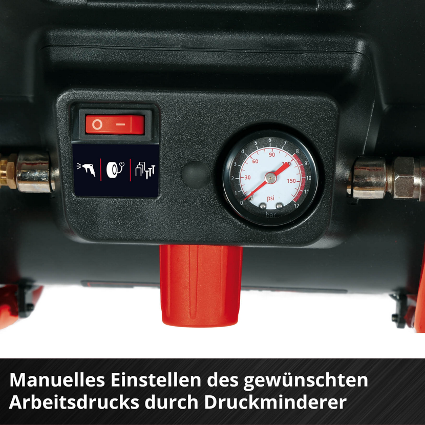 Druckminderer am Kompressor