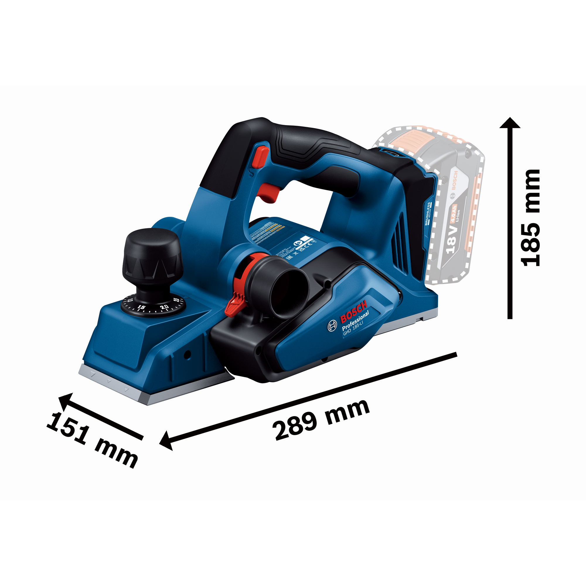 Akku-Hobel 'GHO 18V-26 Professional' 18 V ohne Akku und Ladegrät + product picture