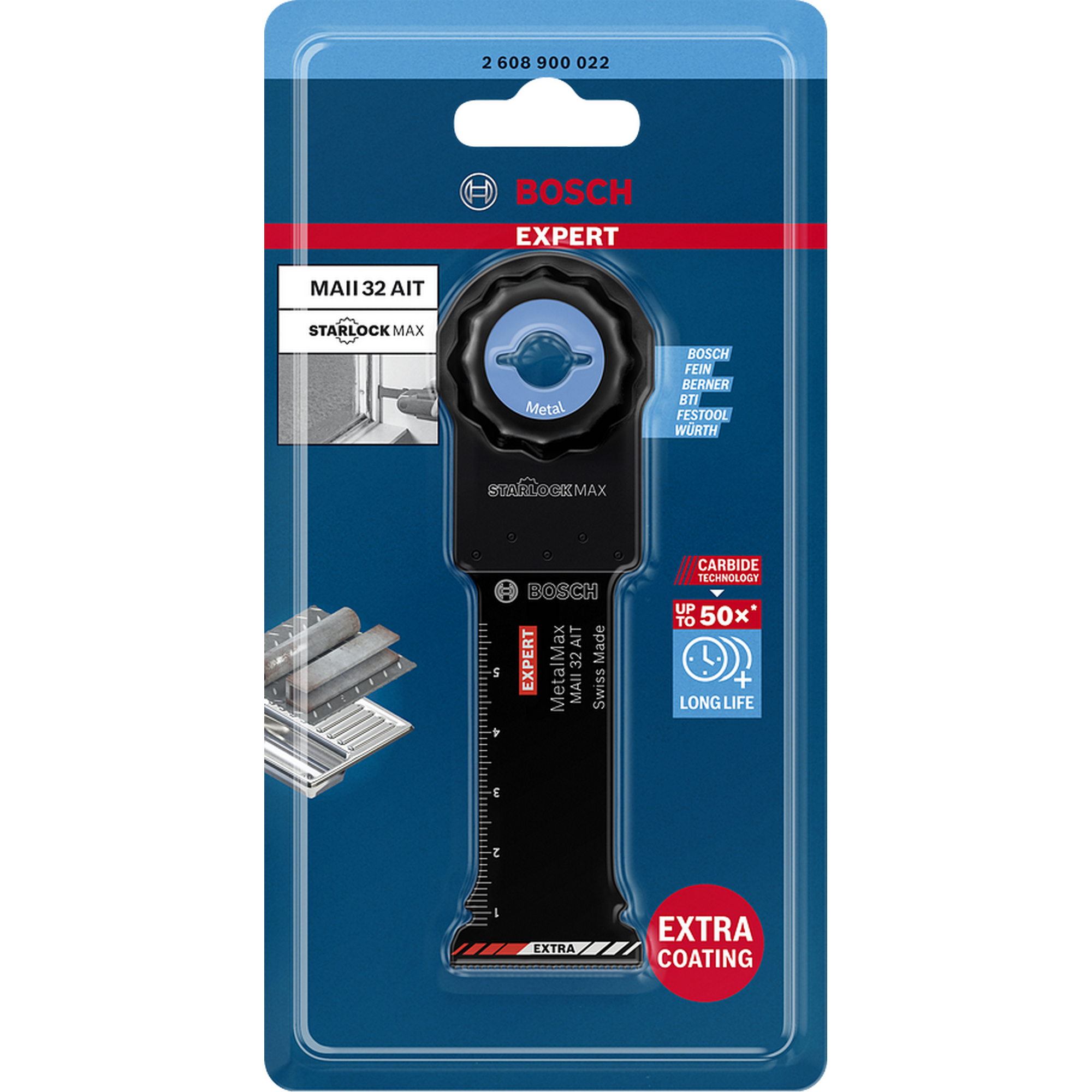 Sägeblatt 'Expert MetalMax MAII 32 AIT' für Multifunktionswerkzeuge 70 x 32 mm