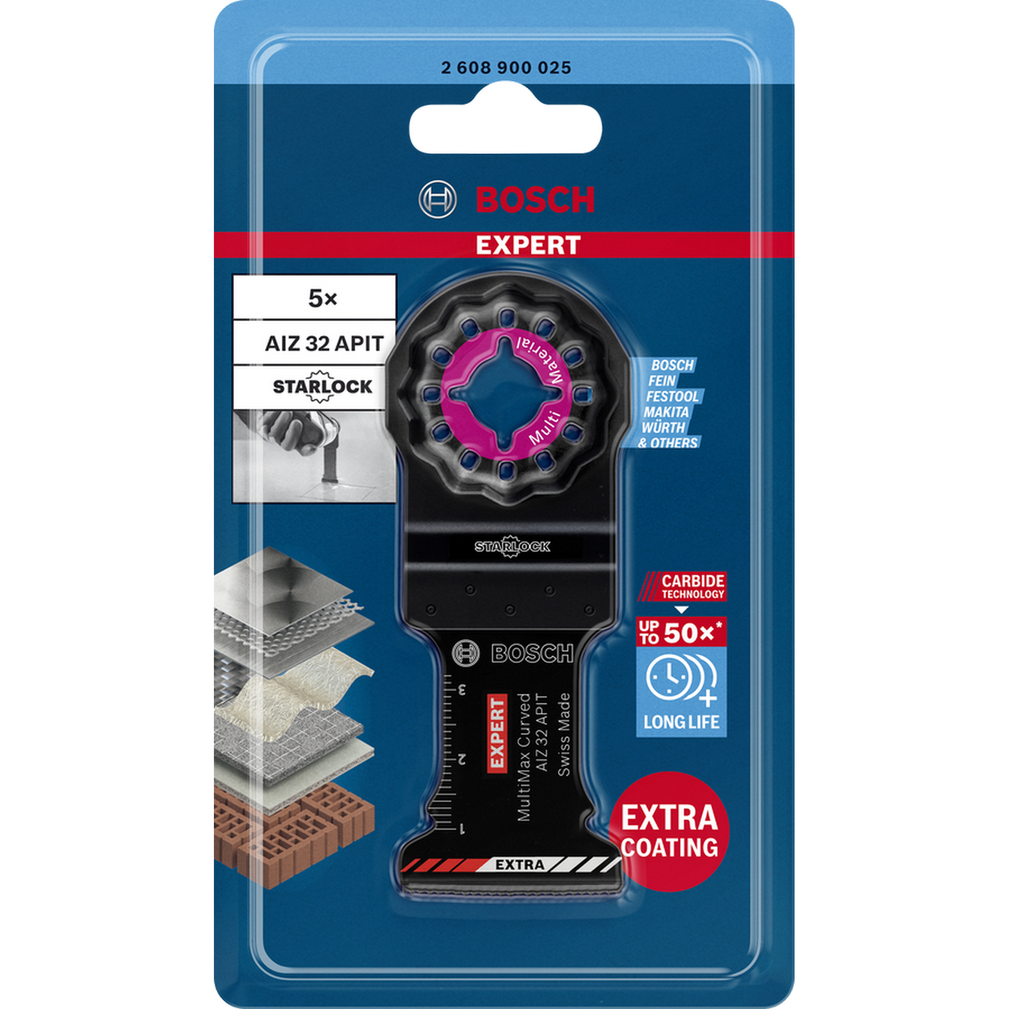 Sägeblatt 'Expert MultiMax AIZ 32 APIT' für Multifunktionswerkzeuge 32 mm, 5 Stück