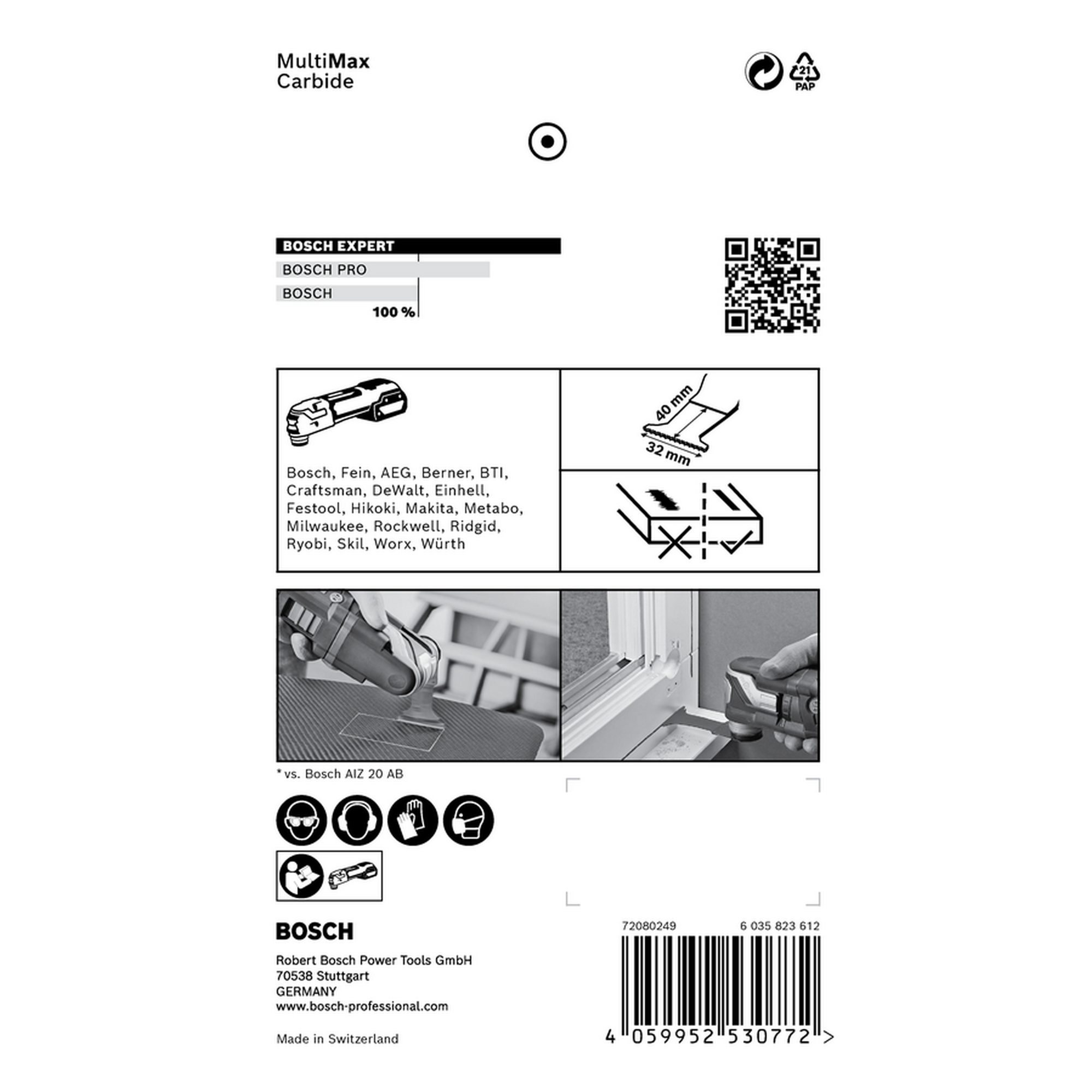 Sägeblatt 'Expert MultiMax AIZ 32 APIT' für Multifunktionswerkzeuge 32 mm, 5 Stück
