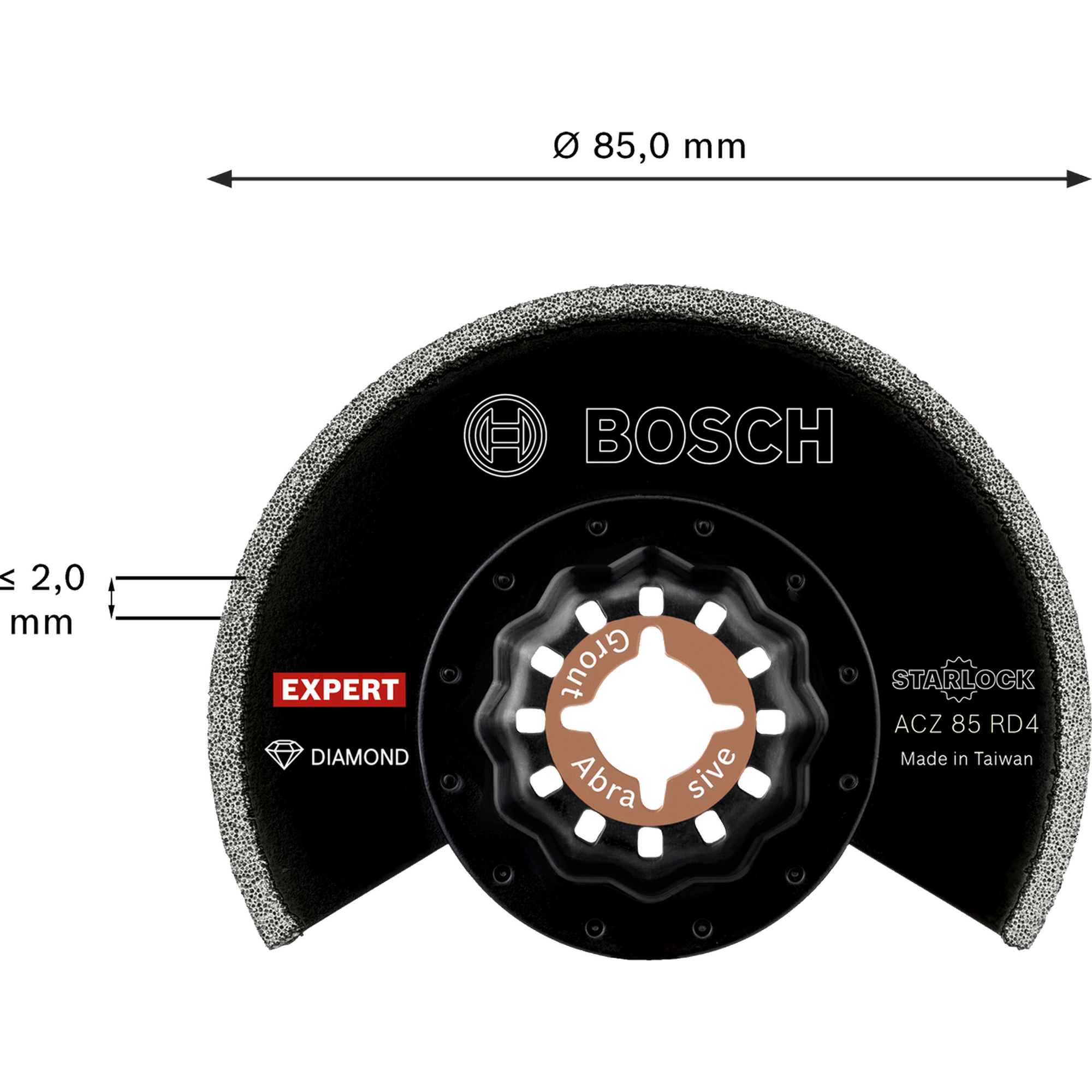 Sägeblatt 'Expert Grout Segment Blade ACZ 85 RD4' für Multifunktionswerkzeuge Ø 85 mm