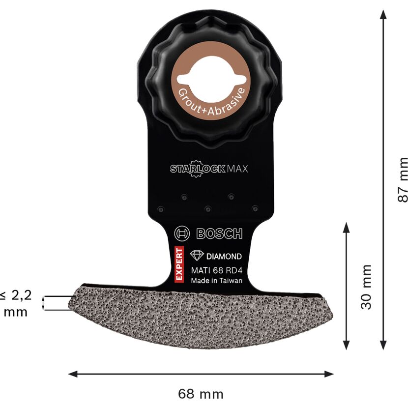 Sägeblatt 'Expert Corner Blade MATI 68 RD4' für Multifunktionswerkzeuge 68 x 30 mm