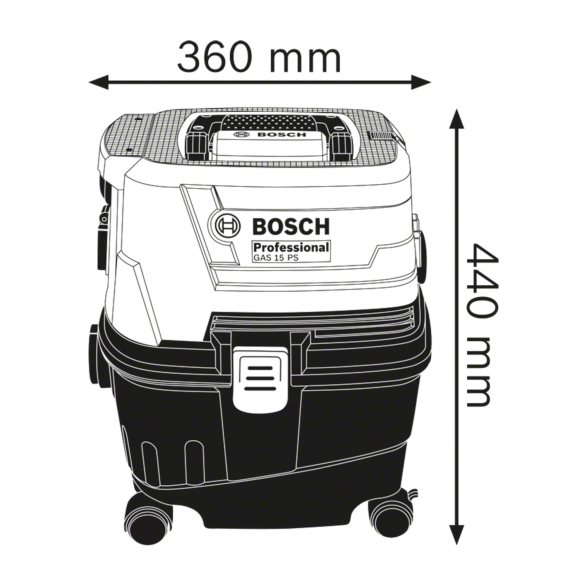 Nass-/Trockensauger 'GAS 15 PS Professional' 1100 W