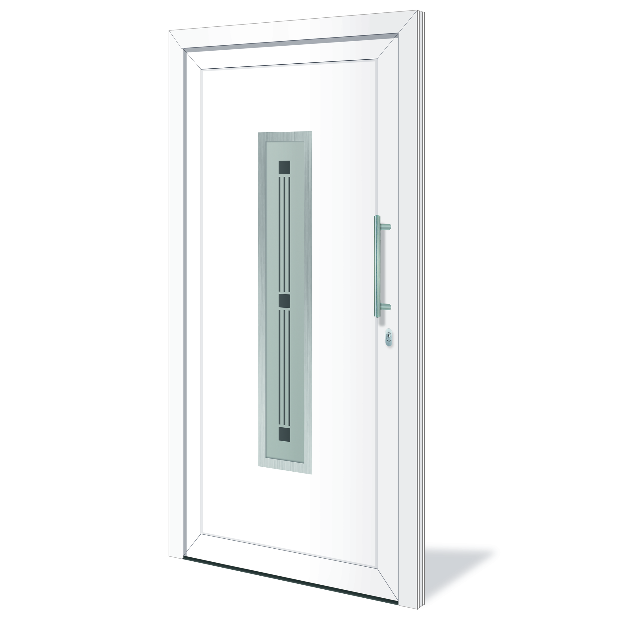 Roro Haustür 'Roth' weiß 1100 x 2100 mm  DIN R
