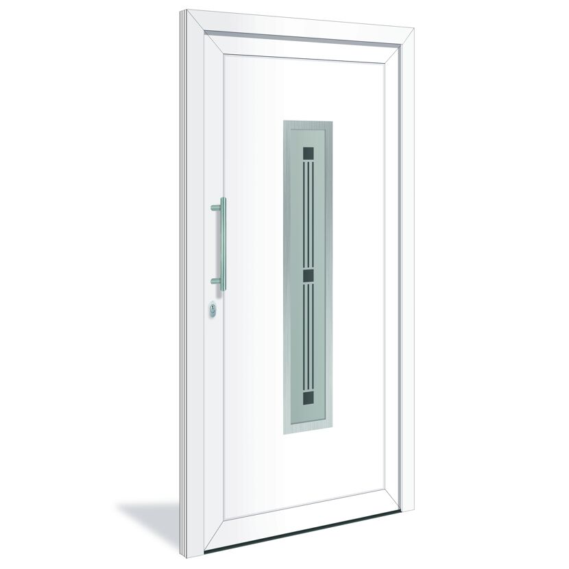 Roro Haustür 'Roth' weiß 1100 x 2100 mm DIN L