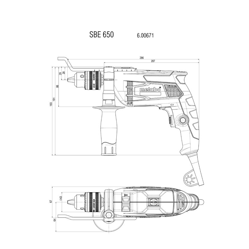 Schlagbohrmaschine 'SBE 650' 650 W