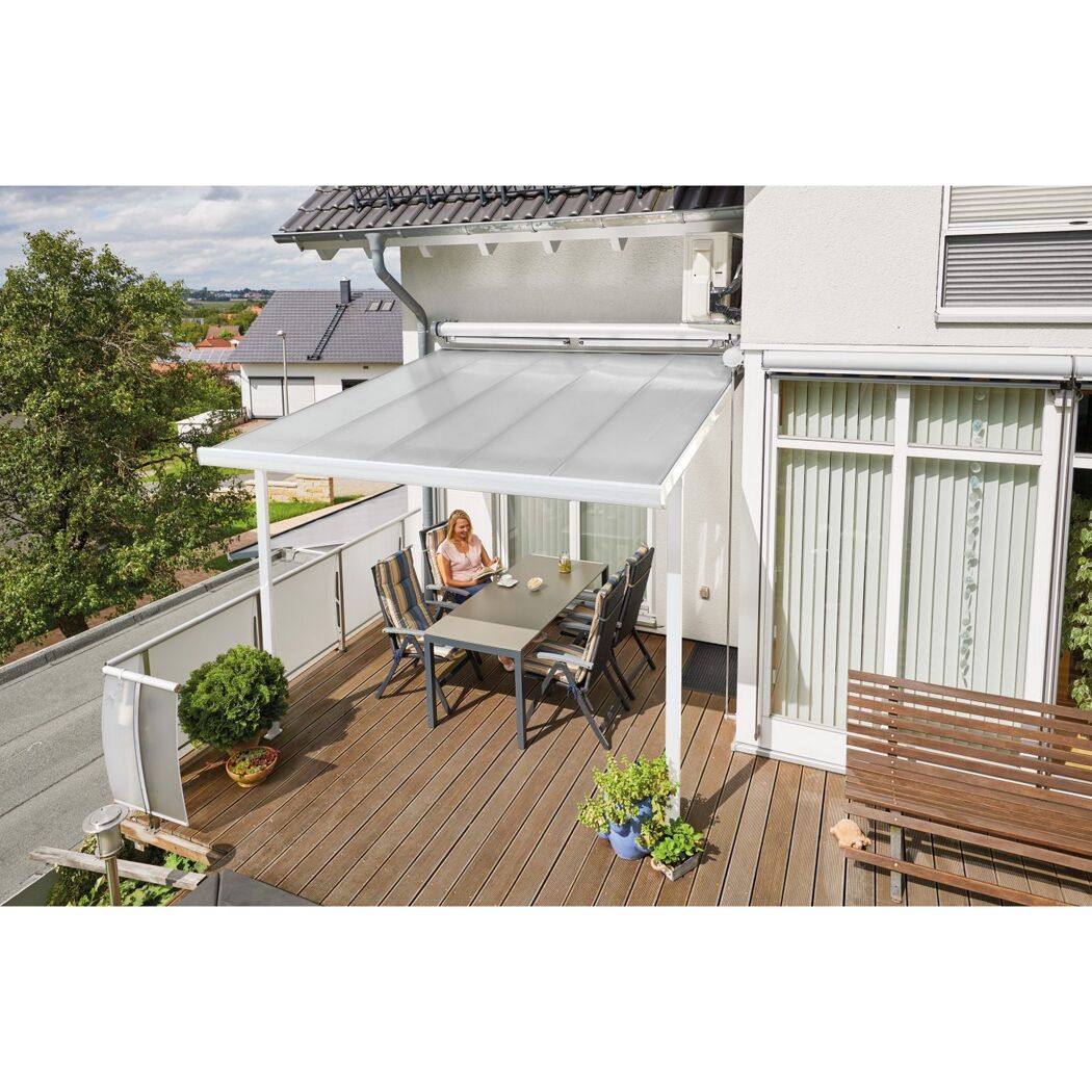 Terrassenüberdachung/Carport 'Typ A' 306 x 306 cm weiß