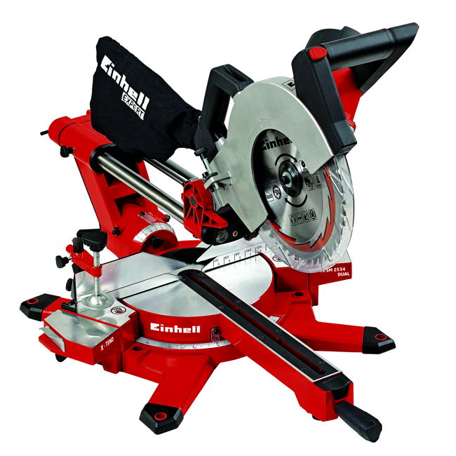 Bild von Zug-, Kapp- und Gehrungssäge 'TE-SM 2534 Dual' rot 1800 W