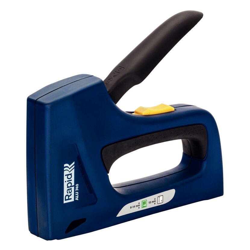 Blauer Handtacker ALU740 von Rapid